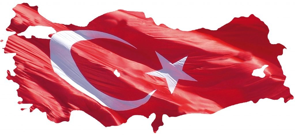 türkiye üzerinde dalgalanan türk bayrağı