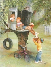 çocuklar ağaçtan evlerine taşınıyor