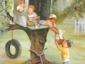 çocuklar ağaçtan evlerine taşınıyor